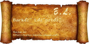 Barkó László névjegykártya